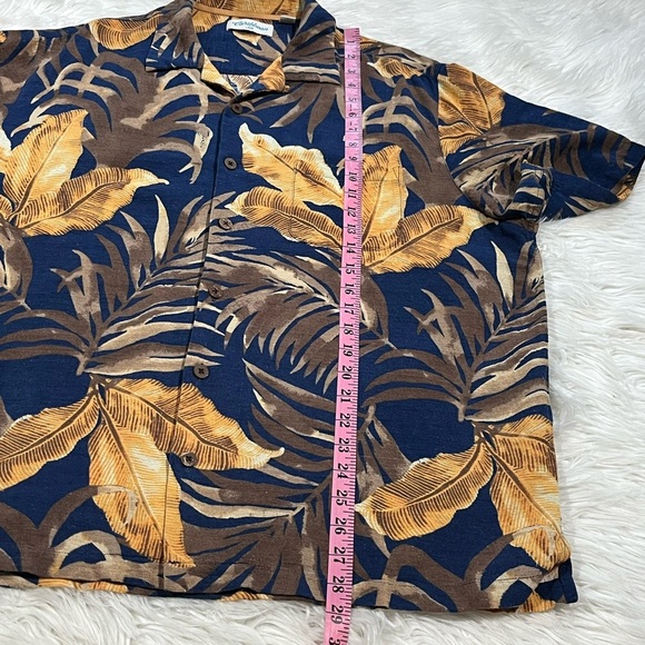 Caribbean Silk 100% Silk Hawaiian Camp Shirt Tropical Beach Vacation - Picture 13 of 13